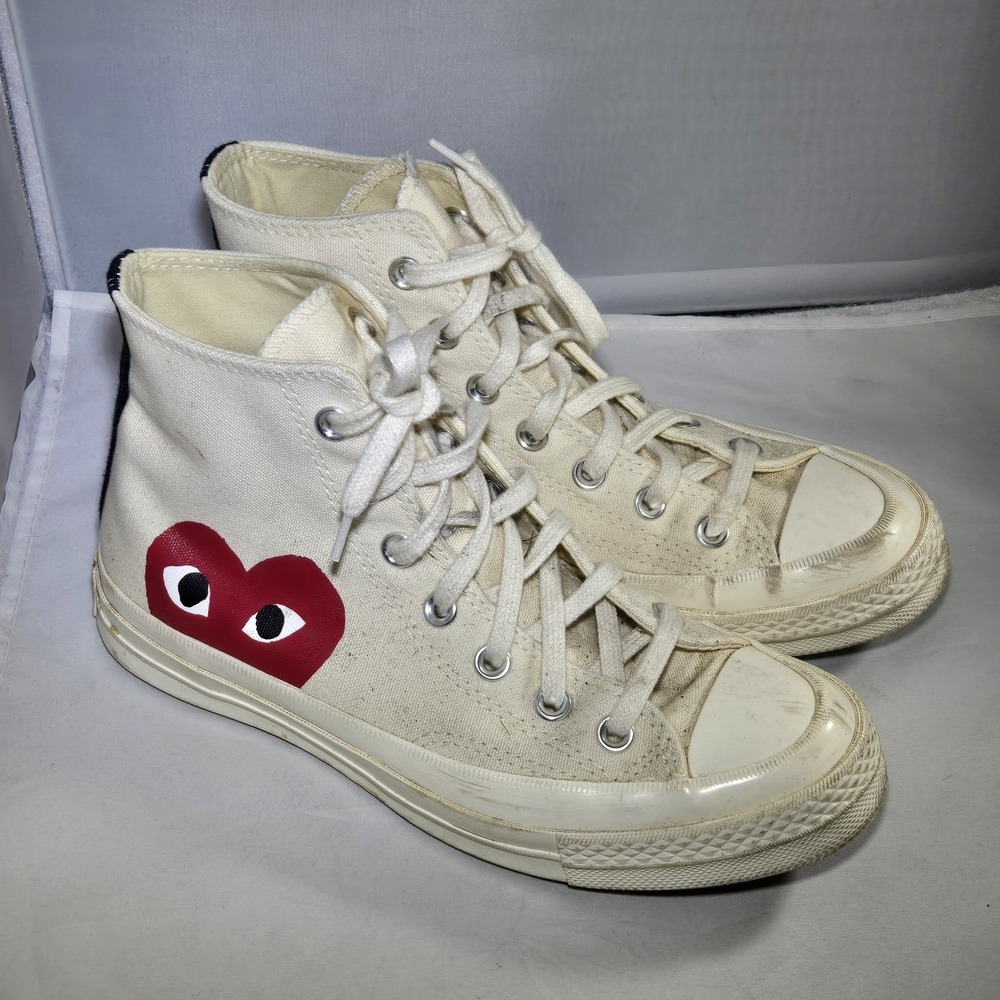 Comme des Garçons Play x Converse Chuck 70 High Milk Womens 7.5 Mens 5.5